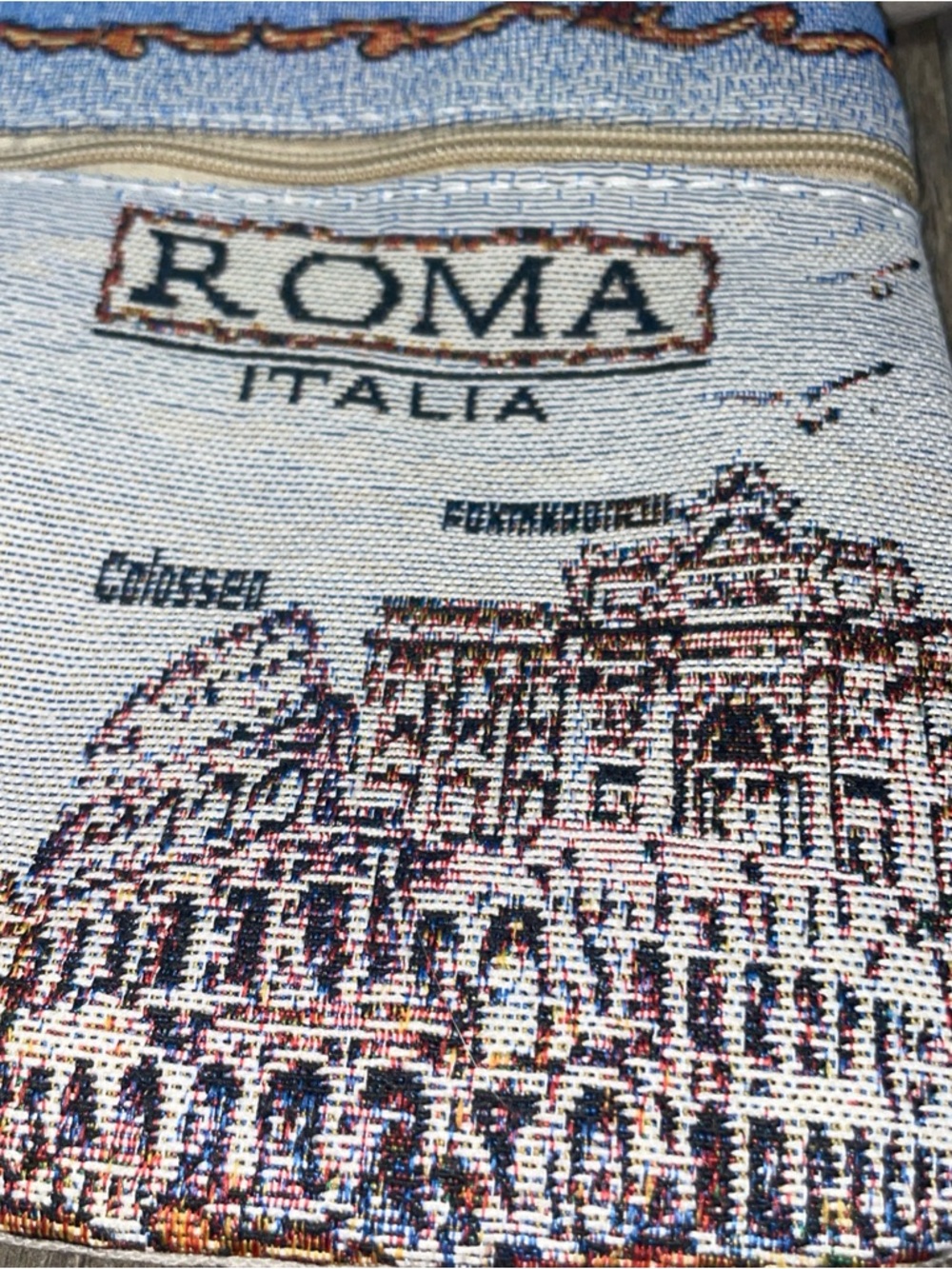Roma Italy Travel Crossbody Bag Adjustable Multicolor Unisex Purse Bag Medium - Picture 4 of 12